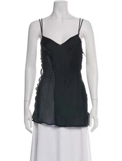 Pre-owned La Perla Silk Lace Pattern Nightgown In Black