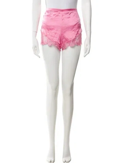 Pre-owned La Perla Silk Lace Pattern Pajamas In Pink