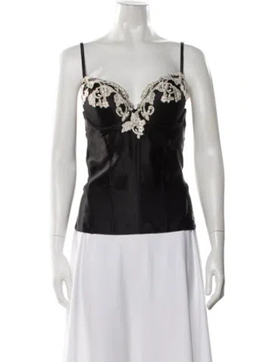 Pre-owned La Perla Silk Lace Pattern Pajamas In White