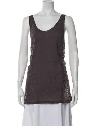 Pre-owned La Perla Silk Lace Pattern Robe W/ Tags In Grey