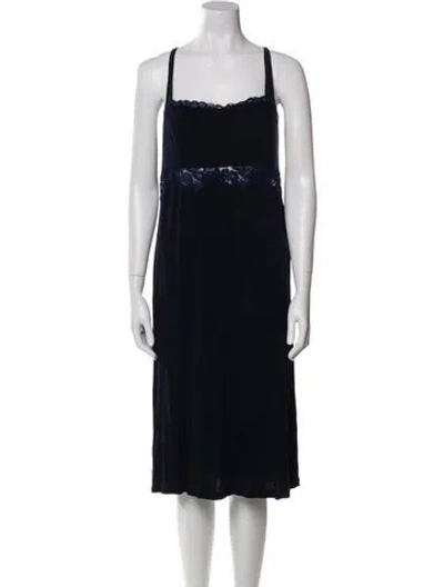 Pre-owned La Perla Silk Lace Trim Embellishment Nightgown In Black