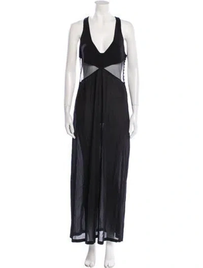 Pre-owned La Perla Silk Lace Trim Embellishment Nightgown W/ Tags In Black