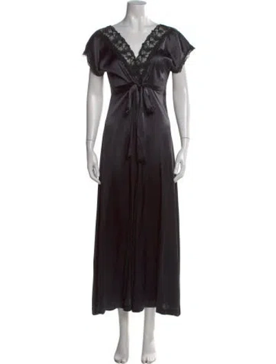 Pre-owned La Perla Silk Long Dress In Black