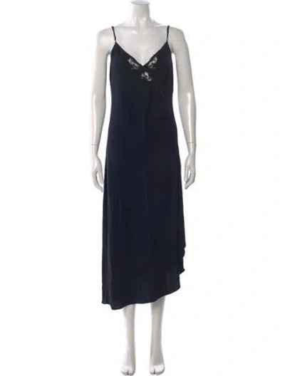 Pre-owned La Perla Silk Long Dress In Black