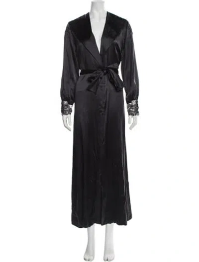 Pre-owned La Perla Silk Long Dress In Black