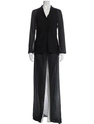 Pre-owned La Perla Silk Long Dress In Black
