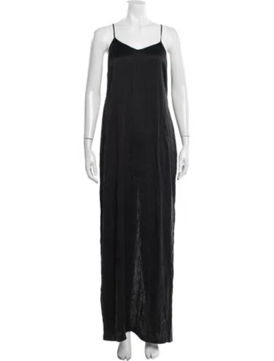 Pre-owned La Perla Silk Long Dress In Black