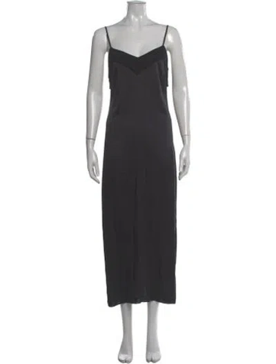 Pre-owned La Perla Silk Long Dress In Blue