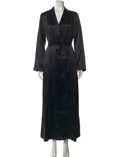 Pre-owned La Perla Silk Long Dress In Blue
