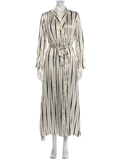 Pre-owned La Perla Silk Long Dress In Neutrals