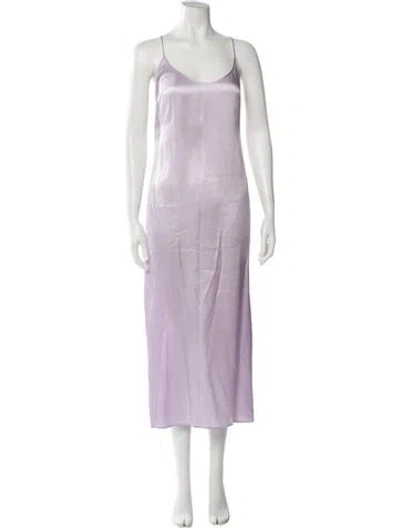Pre-owned La Perla Silk Long Dress In Purple