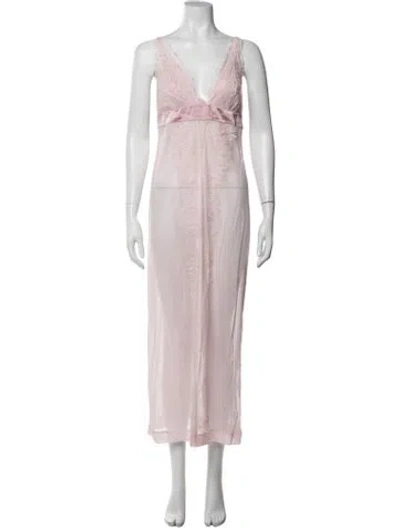 Pre-owned La Perla Silk Long Dress In Purple