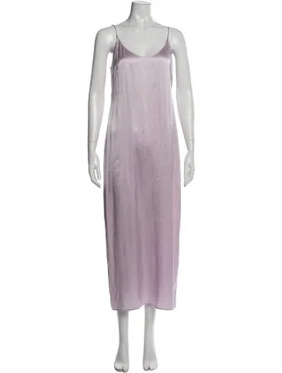Pre-owned La Perla Silk Long Dress In Purple