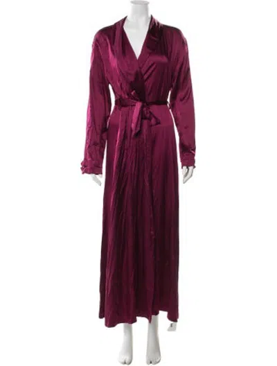 Pre-owned La Perla Silk Long Dress In Purple
