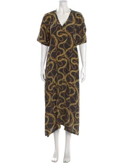 Pre-owned La Perla Silk Long Dress W/ Tags In Multi