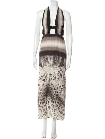 Pre-owned La Perla Silk Long Dress W/ Tags In Neutrals