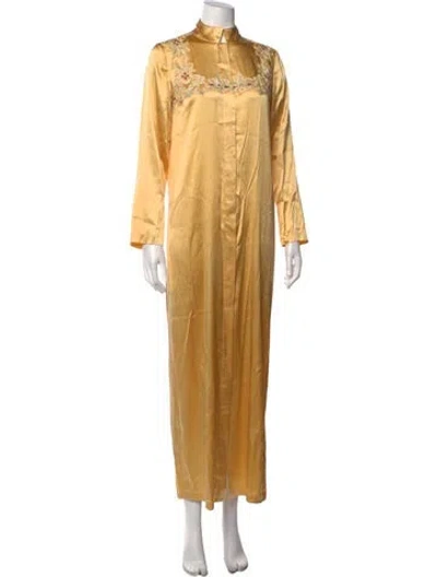 Pre-owned La Perla Silk Long Dress W/ Tags In Yellow