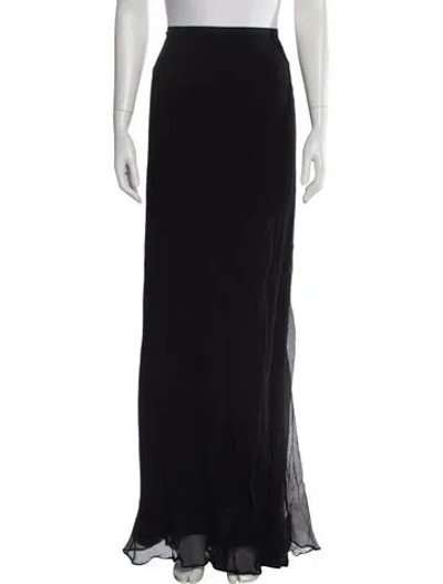 Pre-owned La Perla Silk Long Skirt W/ Tags In Black