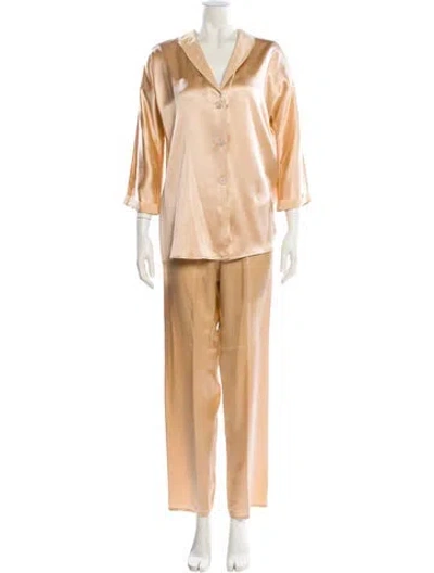 Pre-owned La Perla Silk Lounge Set In Neutral
