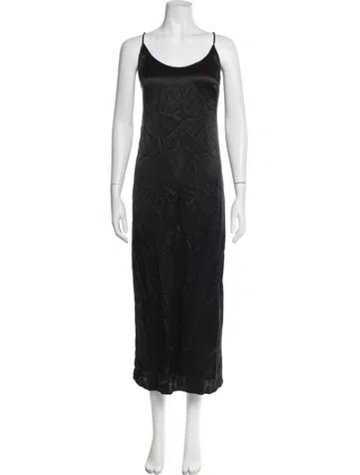 Pre-owned La Perla Silk Mesh Accents Nightgown W/ Tags In Black