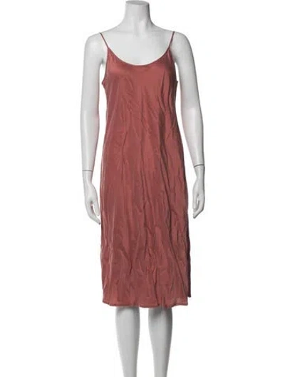Pre-owned La Perla Silk Midi Length Dress In Pink