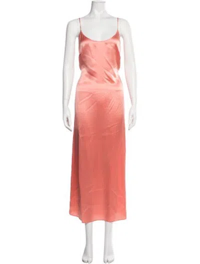 Pre-owned La Perla Silk Midi Length Dress In Pink