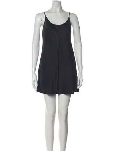 Pre-owned La Perla Silk Mini Dress In Black