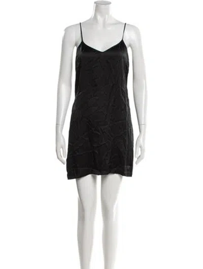 Pre-owned La Perla Silk Mini Dress In Black