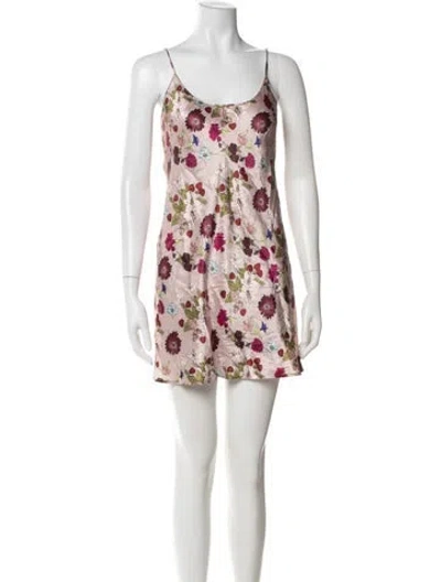 Pre-owned La Perla Silk Mini Dress In Black