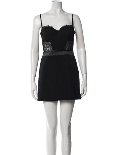 Pre-owned La Perla Silk Mini Dress In Black