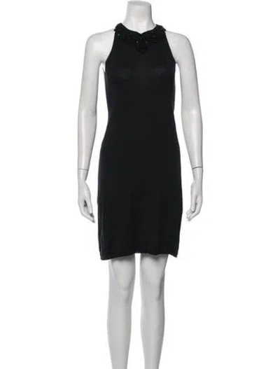 Pre-owned La Perla Silk Mini Dress In Black