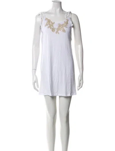 Pre-owned La Perla Silk Mini Dress In Blue