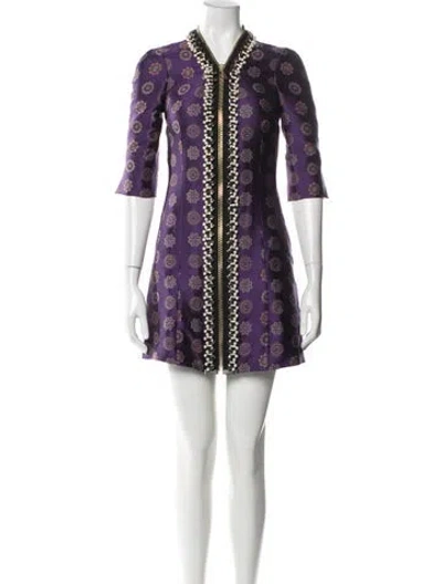 Pre-owned La Perla Silk Mini Dress In Blue