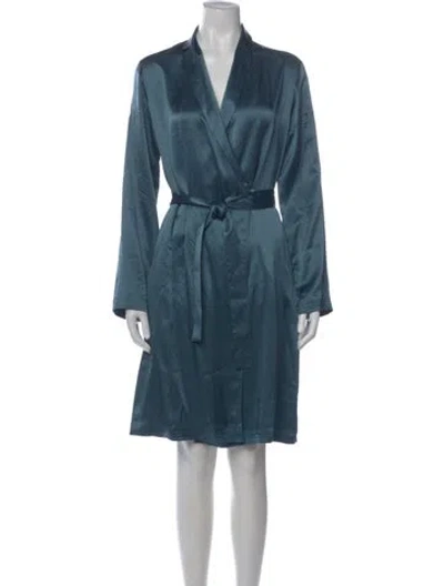 Pre-owned La Perla Silk Mini Dress In Blue