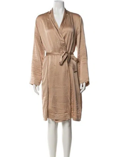 Pre-owned La Perla Silk Mini Dress In Gold