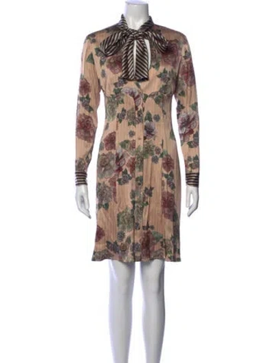 Pre-owned La Perla Silk Mini Dress In Neutral