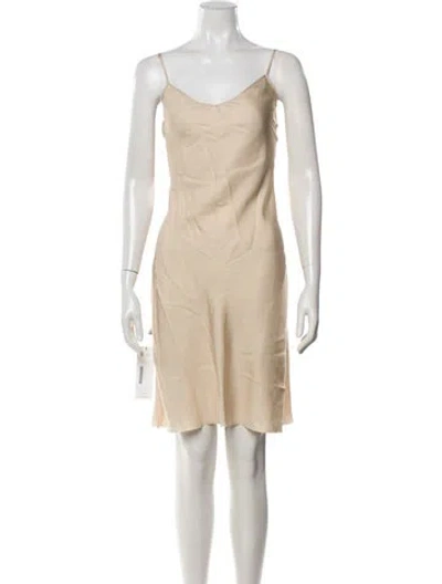 Pre-owned La Perla Silk Mini Dress In Neutrals