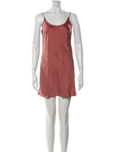 Pre-owned La Perla Silk Mini Dress In Pink