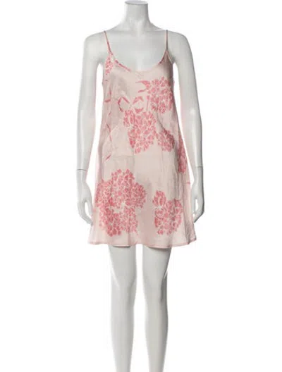 Pre-owned La Perla Silk Mini Dress In Pink