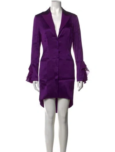 Pre-owned La Perla Silk Mini Dress In Purple