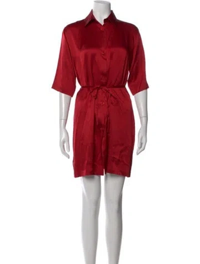 Pre-owned La Perla Silk Mini Dress In Red