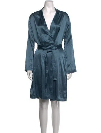 Pre-owned La Perla Silk Mini Dress W/ Tags In Blue