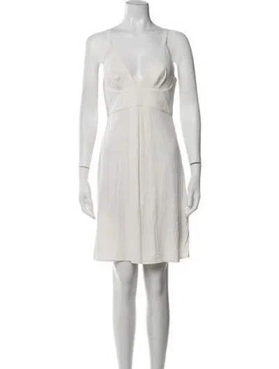 Pre-owned La Perla Silk Mini Dress W/ Tags In Neutrals