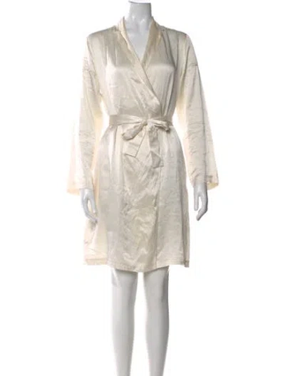 Pre-owned La Perla Silk Mini Dress In White