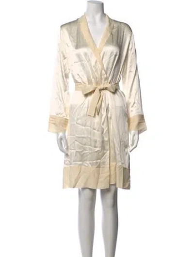 Pre-owned La Perla Silk Mini Dress In White
