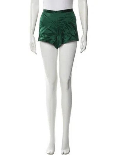 Pre-owned La Perla Silk Mini Shorts In Green