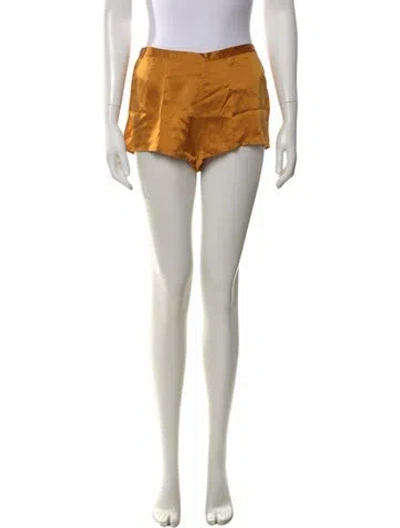 Pre-owned La Perla Silk Mini Shorts In Yellow