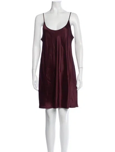 Pre-owned La Perla Silk Nightgown In Burgundy