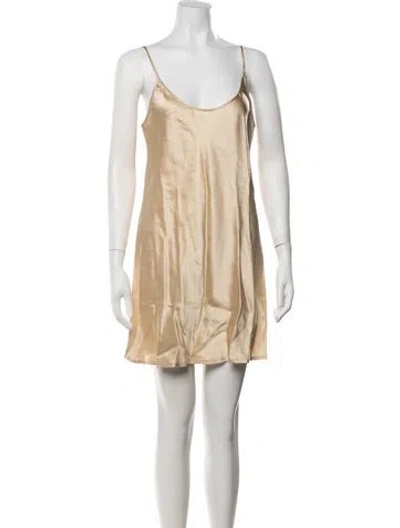 Pre-owned La Perla Silk Nightgown In Neutrals