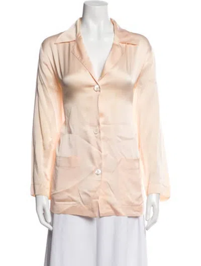 Pre-owned La Perla Silk Pajamas In Orange